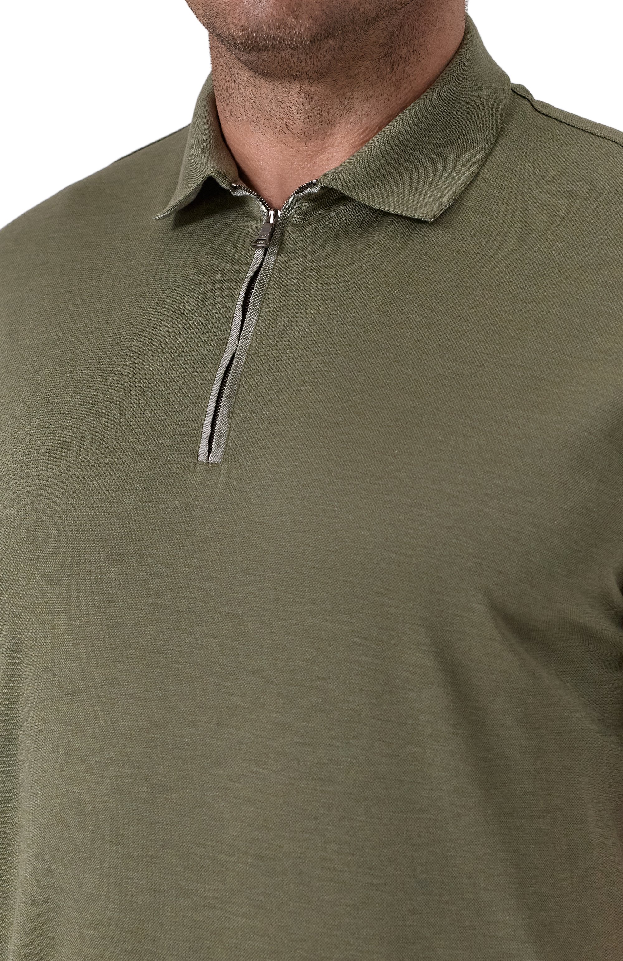 Хлопковое поло PAUL&SHARK хаки цвета по цене 36050 руб., арт. 25411225, фото 5 Хлопковое поло PAUL&SHARK, арт. 25411225, фото 5