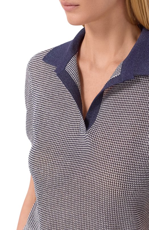 Поло из вискозы Freeage S26.JM178.7000.494 Синий  S26.JM178.7000.494 Фото 5