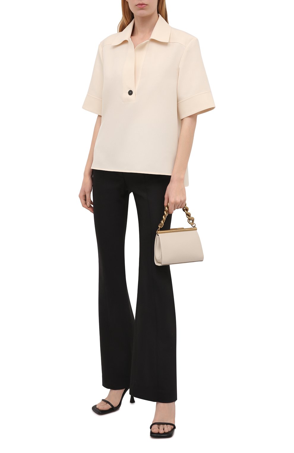 Блузка JIL SANDER кремового цвета по цене 57150 руб., арт. JSCT561206-WT440200, фото 2 Блузка JIL SANDER, арт. JSCT561206-WT440200, фото 2