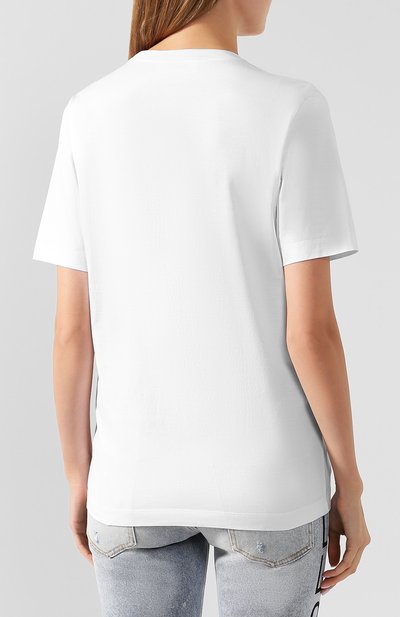 Хлопковая футболка DSQUARED2 белого цвета по цене 19950 руб., арт. S72GD0165/S22844, фото 4 Хлопковая футболка DSQUARED2, арт. S72GD0165/S22844, фото 4