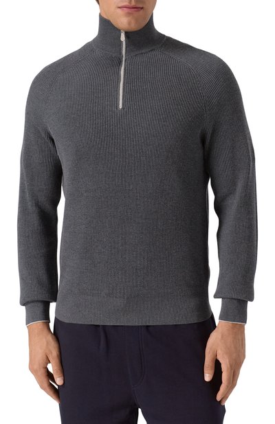 Хлопковый джемпер BRUNELLO CUCINELLI, арт. M29400104, фото 3