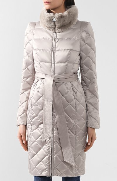 Пуховое пальто NAUMI светло-серого цвета по цене 37800 руб., арт. 18 W 774 01 13, фото 3 Пуховое пальто NAUMI, арт. 18 W 774 01 13, фото 3