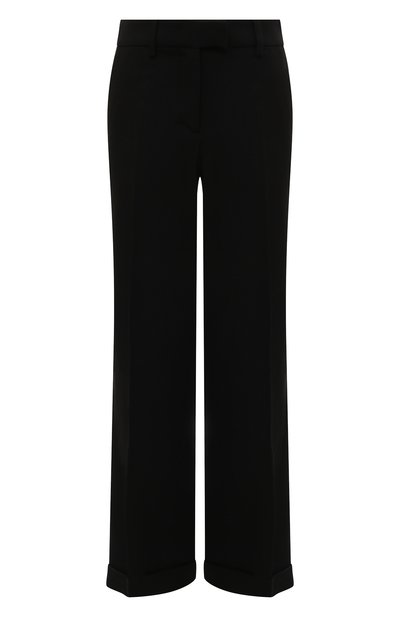 Брюки из шерсти и вискозы TRUSSARDI черного цвета по цене 36000 руб., арт. 56P00379-1T006137, фото 1 Брюки из шерсти и вискозы TRUSSARDI, арт. 56P00379-1T006137, фото 1