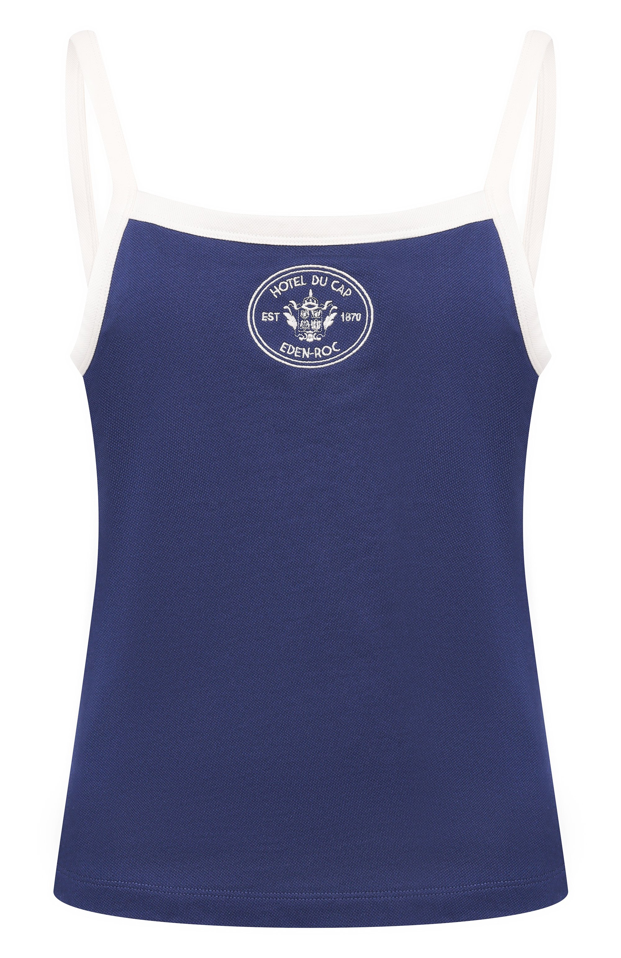 Хлопковая майка sporty & rich x hotel du cap-eden-roc SPORTY AND RICH, арт. T007960666BL107_001, фото 1