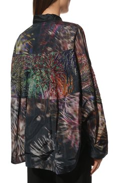 Ж�енская куртка DRIES VAN NOTEN разноцветного цвета, арт. 221-010545-4056 | Фото 4 (Длина (верхняя одежда): Короткие; Рукава: Длинные; Материал внешний: Синтетический материал, Шелк; Материал подклада: Вискоза; Кросс-КТ: Куртка, Легкие; Стили: Романтичный; Материал сплава: Проставлено; Драгоценные камни: Проставлено; Региональные ограничения белый список (Axapta Mercury): Не проставлено)