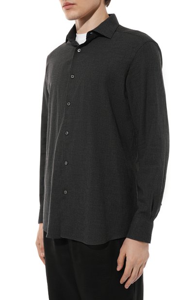 Рубашка из хлопка и кашемира ZEGNA, арт. SRF5/UEX45A8, фото 3