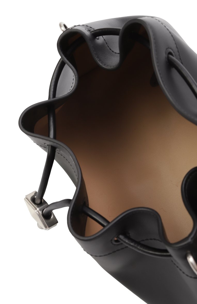 Женская сумка cinch medium JIMMY CHOO черного цвета, арт. B0N B0N BCKT E/W/HUT | Фото 5 (Размер: medium; Ремень/цепочка: На ремешке; Материал: Натуральная кожа)