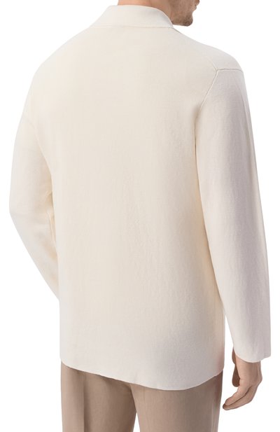 Пиджак изо льна и хлопка KITON кремового цвета по цене 465000 руб., арт. UMK0911, фото 4 Пиджак изо льна и хлопка KITON, арт. UMK0911, фото 4