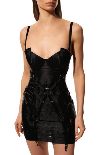 Сорочка BORDELLE черного цвета по цене 129500 руб., арт. ADJUSTABLE B0NDAGE ANGELA DRESS, фото 2 Сорочка BORDELLE, арт. ADJUSTABLE B0NDAGE ANGELA DRESS, фото 2