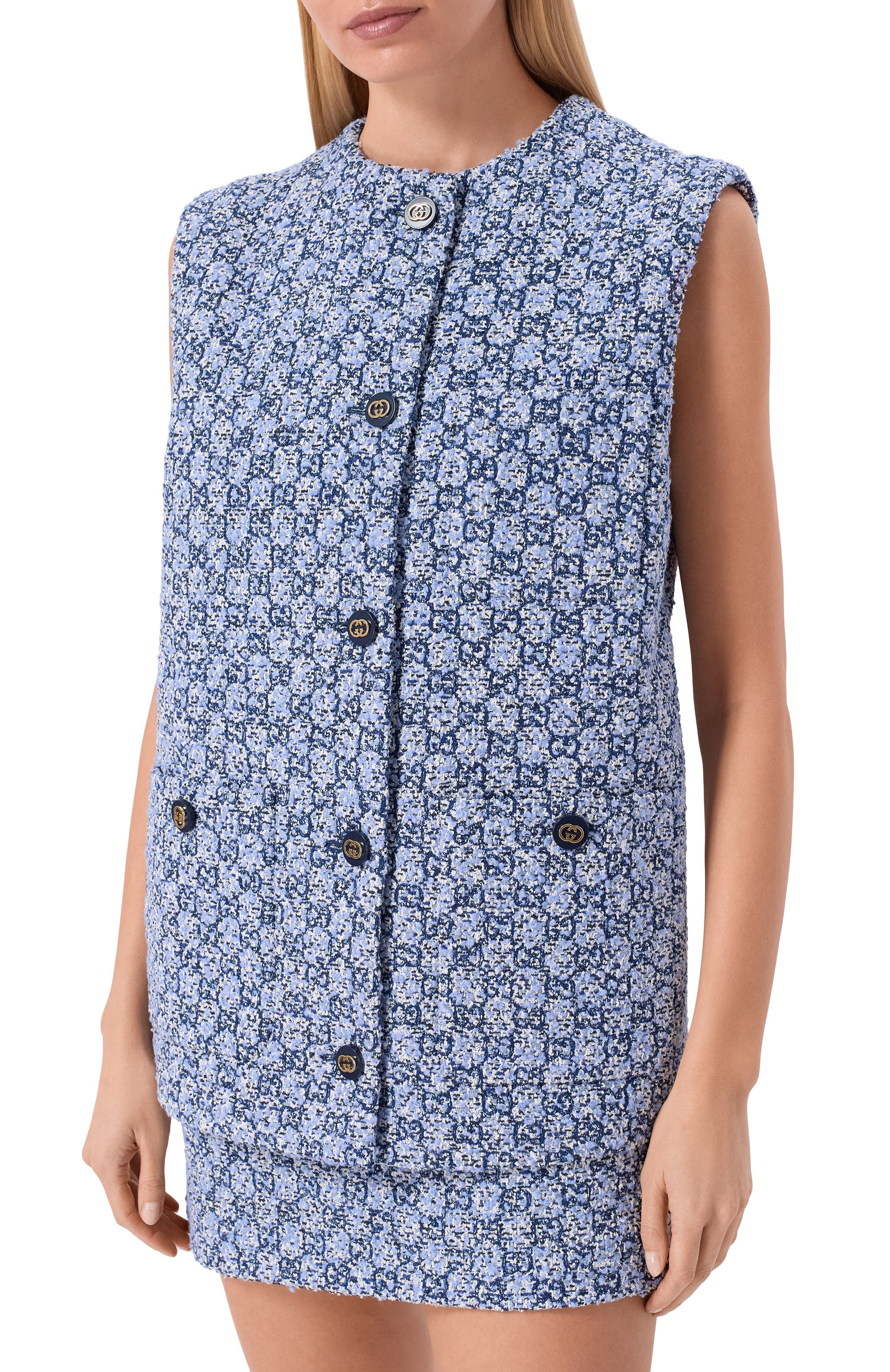 Твидовый жилет GUCCI, арт. 855777/ZAUE2, фото 3