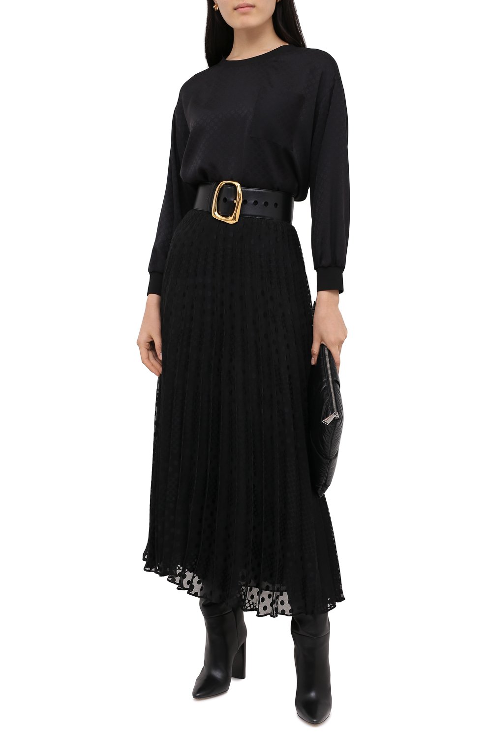 Плиссированная юбка EMPORIO ARMANI черного цвета по цене 49950 руб., арт. 6H2N67/2NMBZ, фото 2 Плиссированная юбка EMPORIO ARMANI, арт. 6H2N67/2NMBZ, фото 2