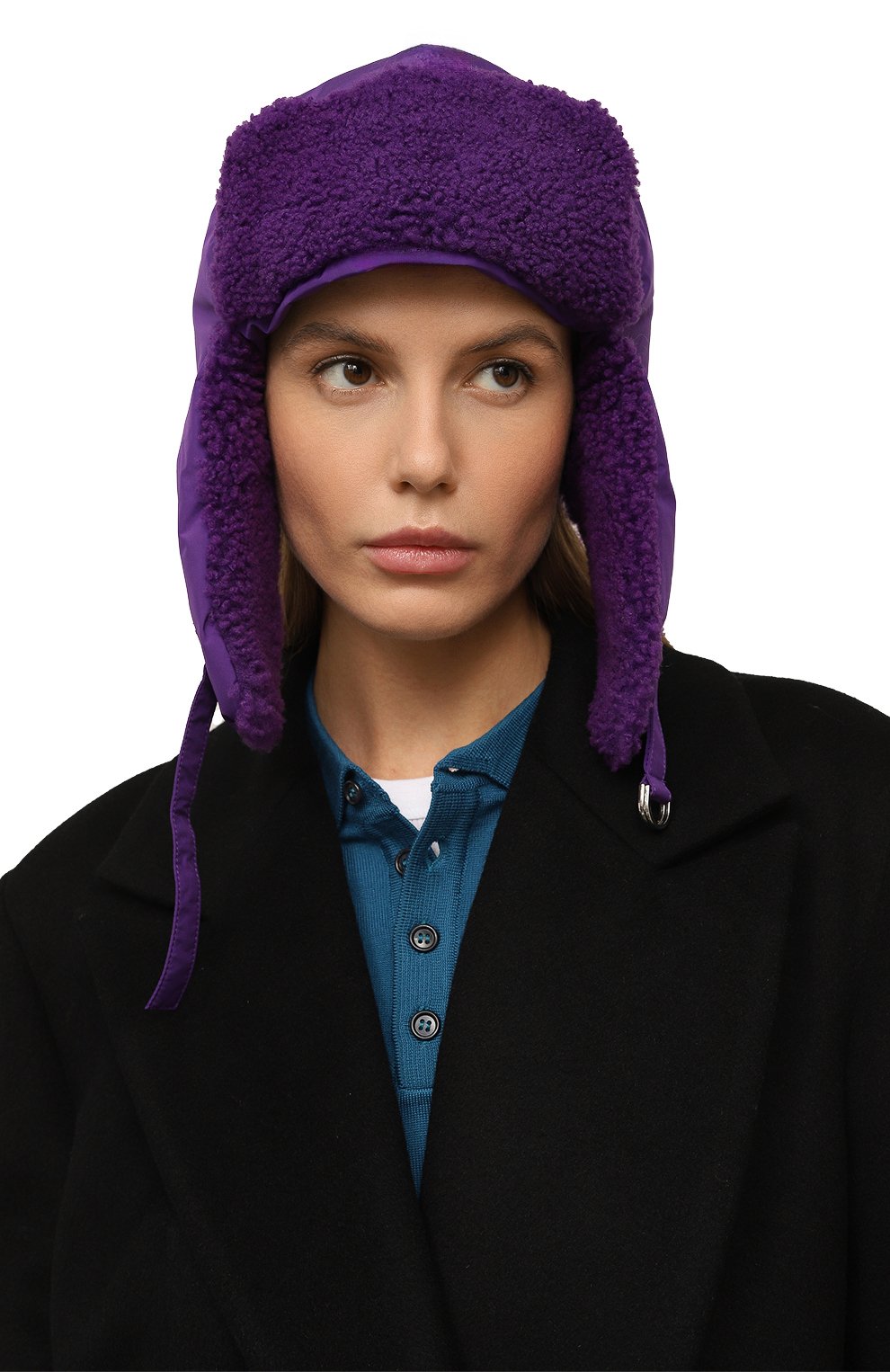 Шапка-ушанка с отделкой из овчины YVES SALOMON, арт. 24WAA001XXD0XW, фото 2