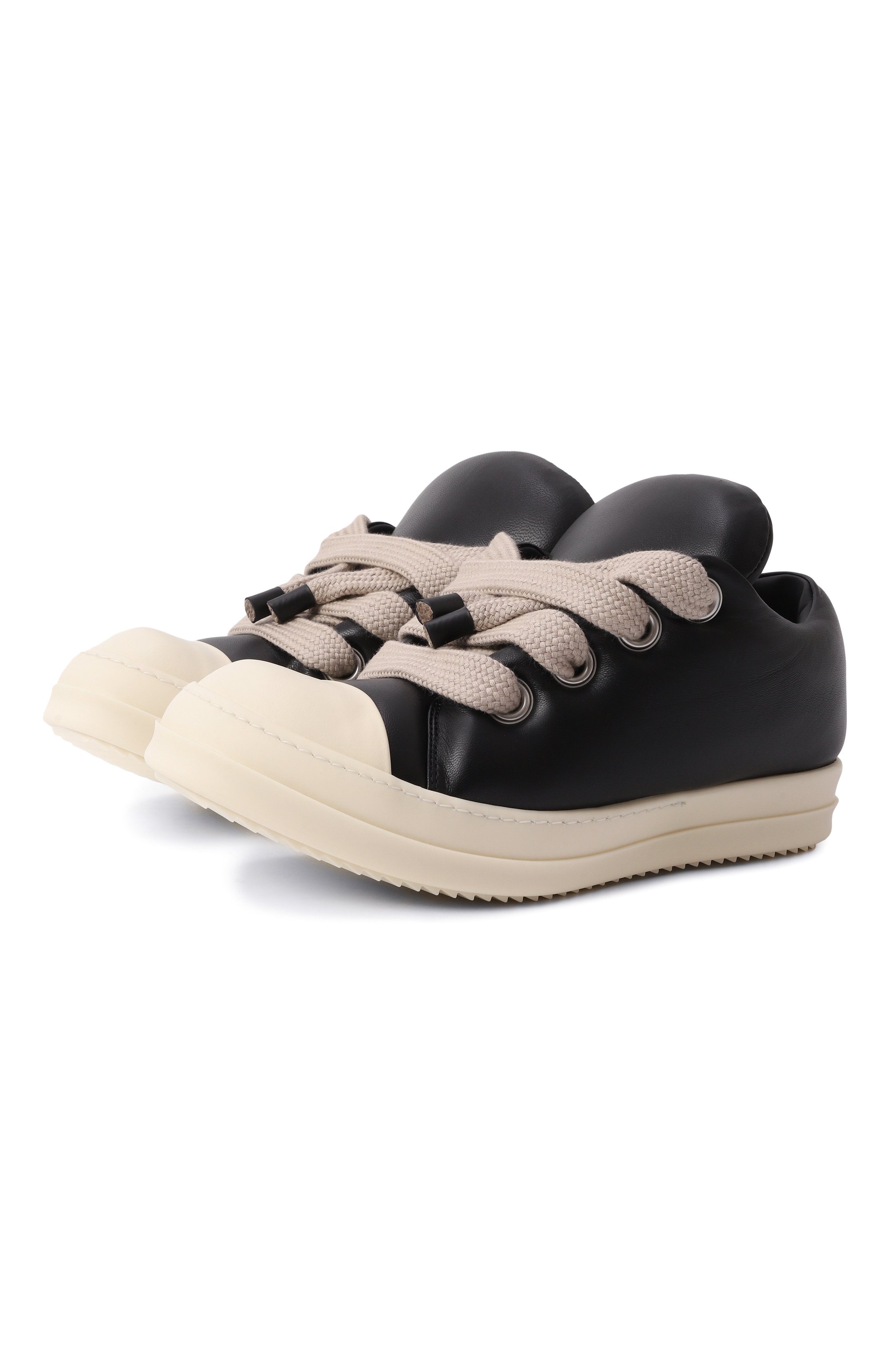 Кожаные кеды hollywood jumbolace RICK OWENS, арт. RU01E5893/LLPPW2, фото 1