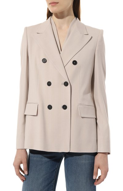 Жакет из вискозы и шерсти WINDSOR светло-серого цвета по цене 75500 руб., арт. 52 DS807 10014126, фото 3 Жакет из вискозы и шерсти WINDSOR, арт. 52 DS807 10014126, фото 3