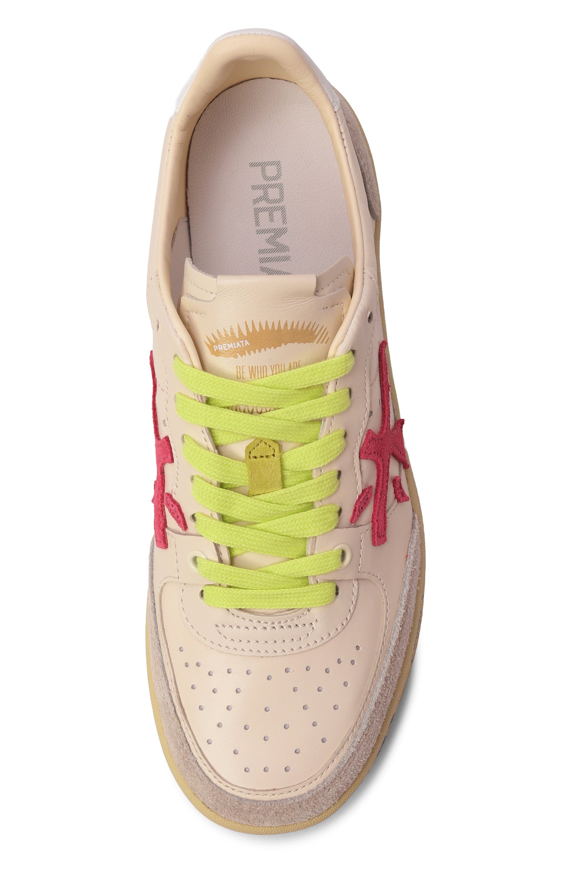 Кожаные кеды bskt clay PREMIATA кремового цвета по цене 30100 руб., арт. BSKTCLAD/VAR 8283, фото 6 Кожаные кеды bskt clay PREMIATA, арт. BSKTCLAD/VAR 8283, фото 6