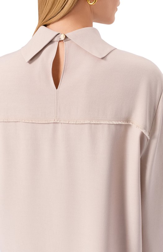 Топ из вискозы и шерсти Agnona TT1001E/U5064E Бежевый  TT1001E/U5064E Фото 5