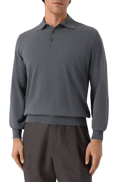 Хлопковое поло BRUNELLO CUCINELLI, арт. M29800135, фото 3