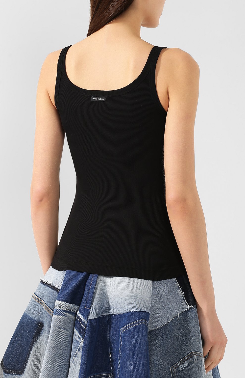 Облегающая майка фактурной вязки DOLCE & GABBANA, арт. 0102/F8H25T/FU7AV, фото 4