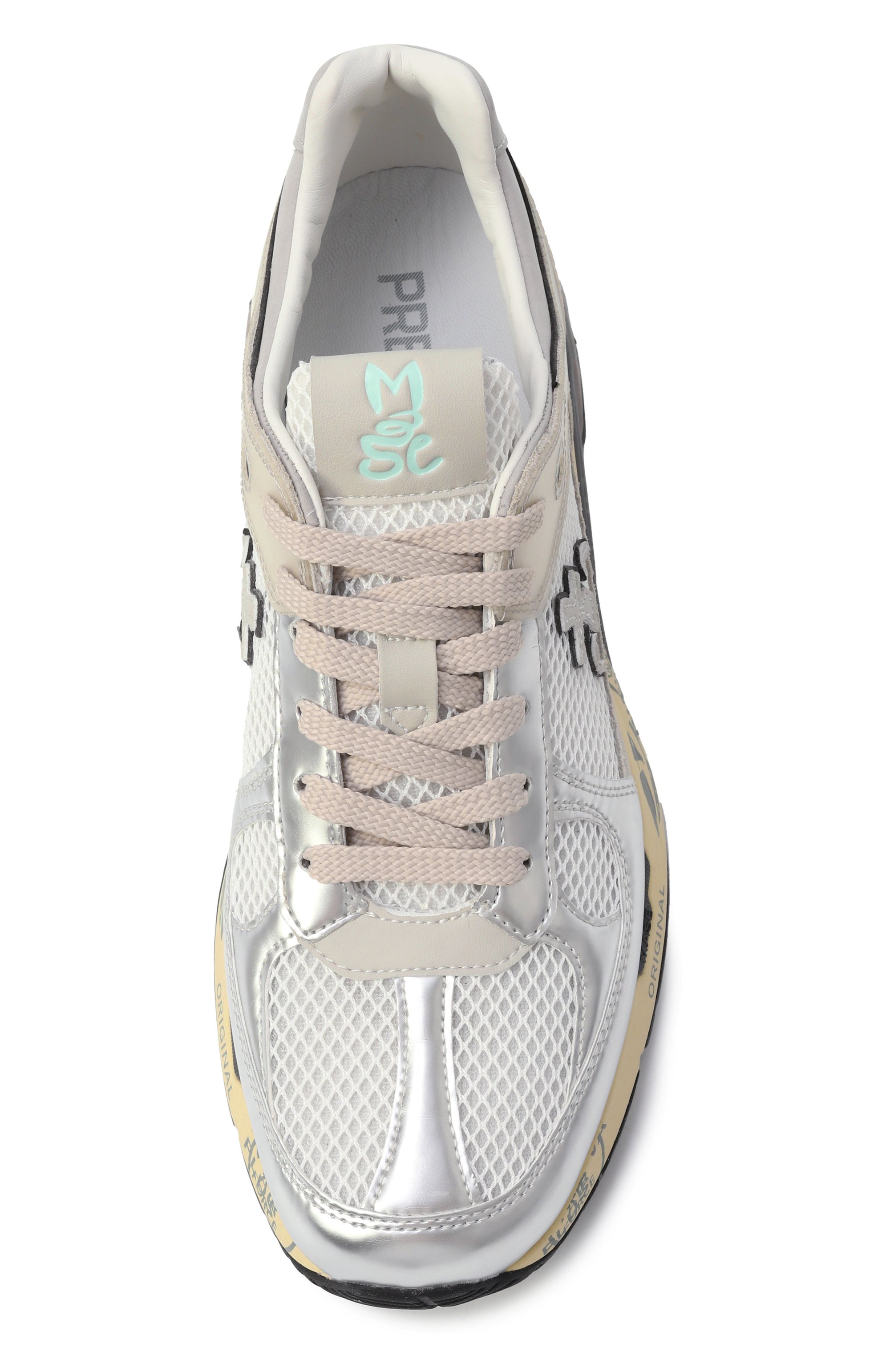 Комбинированные кроссовки mase-d PREMIATA белого цвета по цене 32550 руб., арт. MASED/VAR 7402, фото 6 Комбинированные кроссовки mase-d PREMIATA, арт. MASED/VAR 7402, фото 6