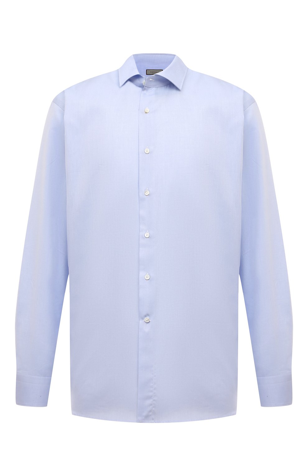 Хлопковая сорочка CANALI голубого цвета по цене 28450 руб., арт. 798/GA60135/31/46-50, фото 1 Хлопковая сорочка CANALI, арт. 798/GA60135/31/46-50, фото 1