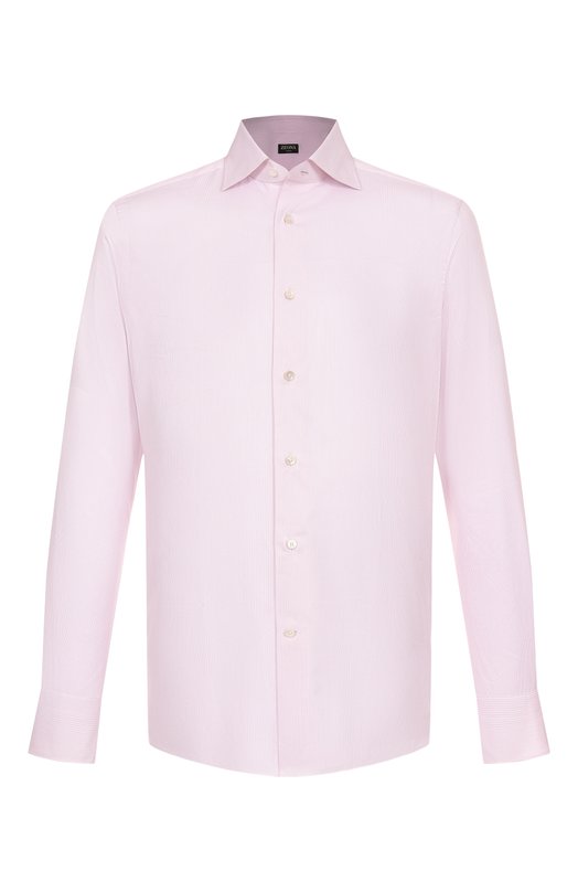 Хлопковая сорочка Zegna 9MS0BA/R801044A8 Розовый 9MS0BA/R801044A8
