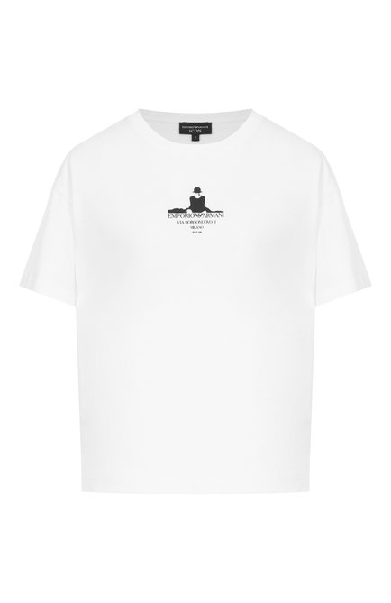 Женская хлопковая футболка EMPORIO ARMANI, арт. EW002248/AF12567/U0002