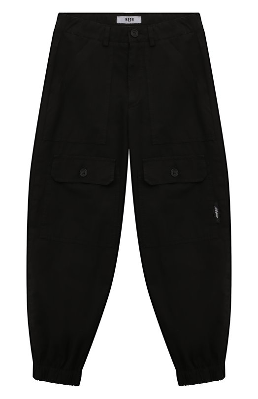

Хлопковые брюки-карго MSGM kids, Чёрный