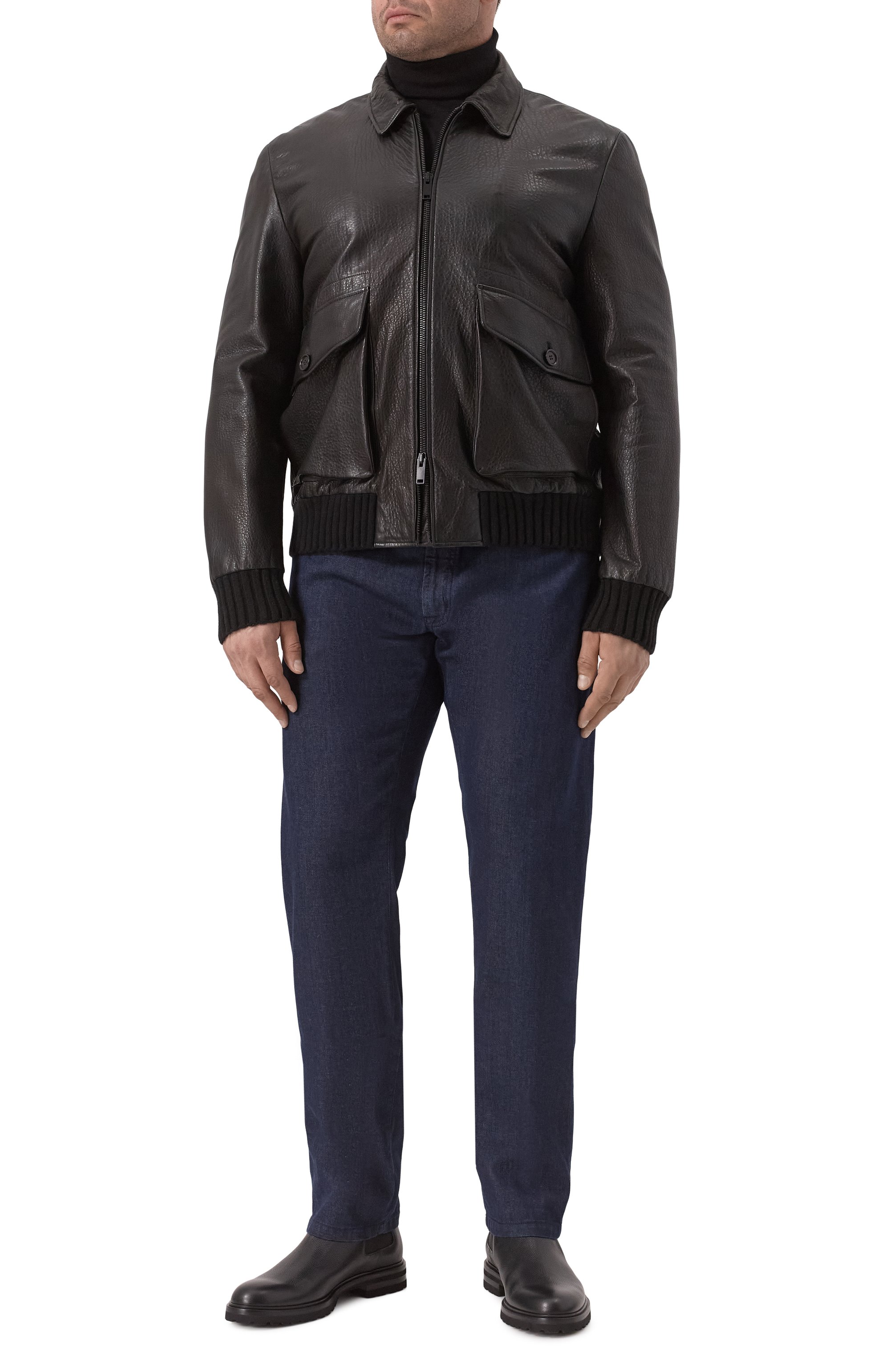 Кожаный бомбер MVST, арт. ZECK-ES4255-1 BS/Z2268-1, фото 2