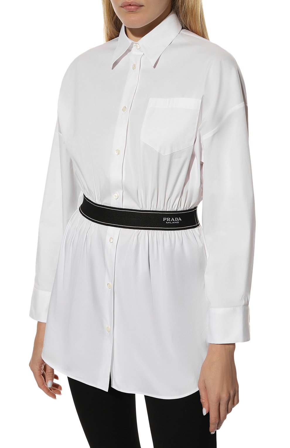Хлопковая рубашка PRADA, арт. P468F-F62-F0009-221, фото 3
