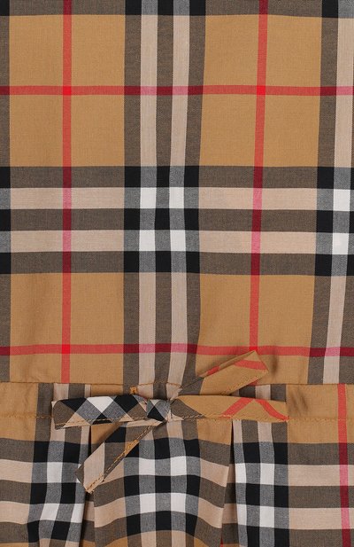 Хлопковое платье с поясом на кулиске BURBERRY, арт. 8002626, фото 3