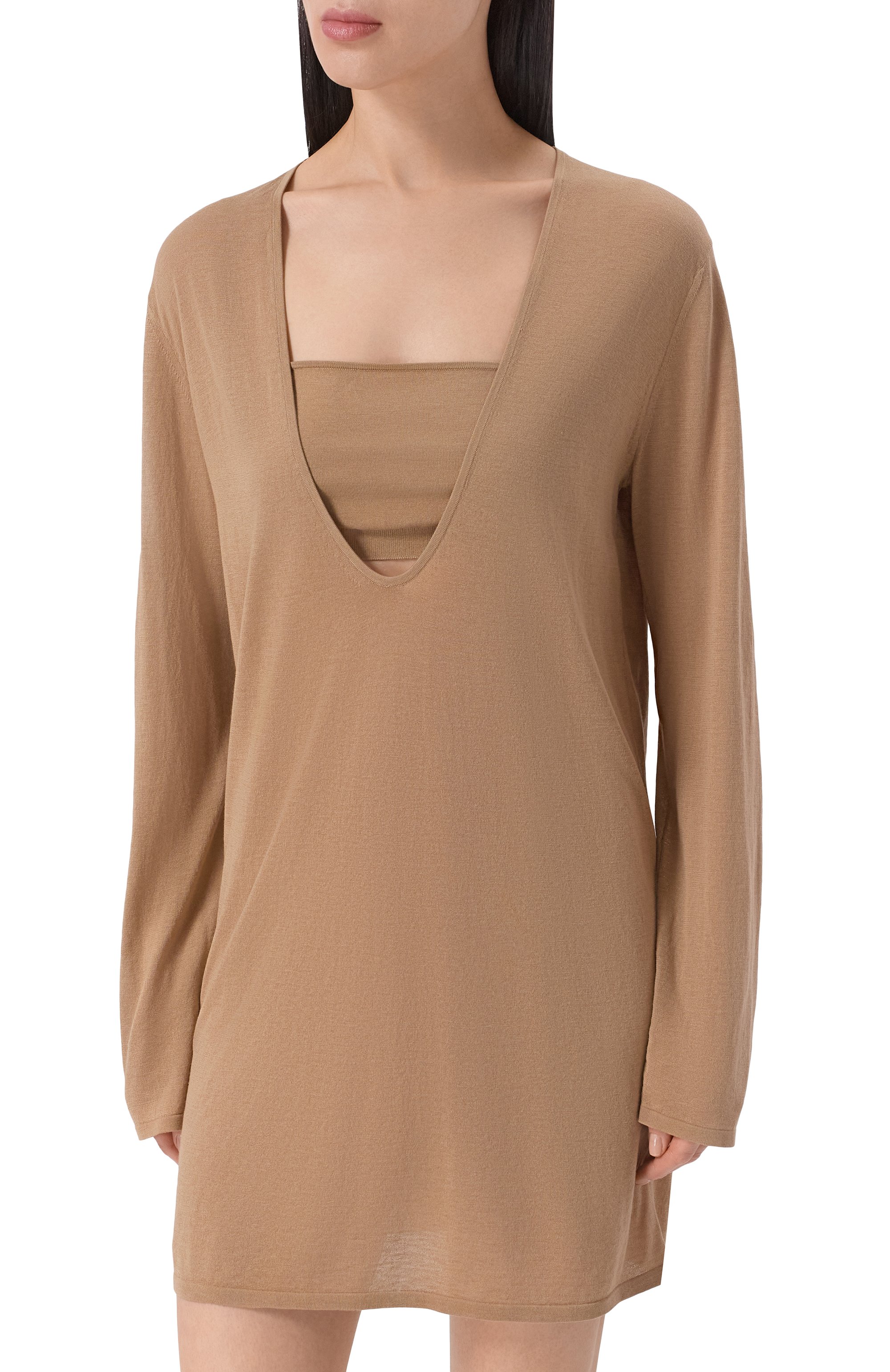 Платье из шелка и хлопка 12 STOREEZ, арт. 136948, фото 3