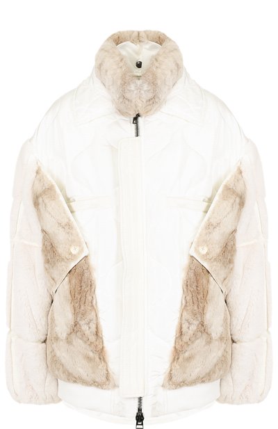 Женская шелковая куртка с меховой отделкой TOM FORD, арт. CSF569-FUF007