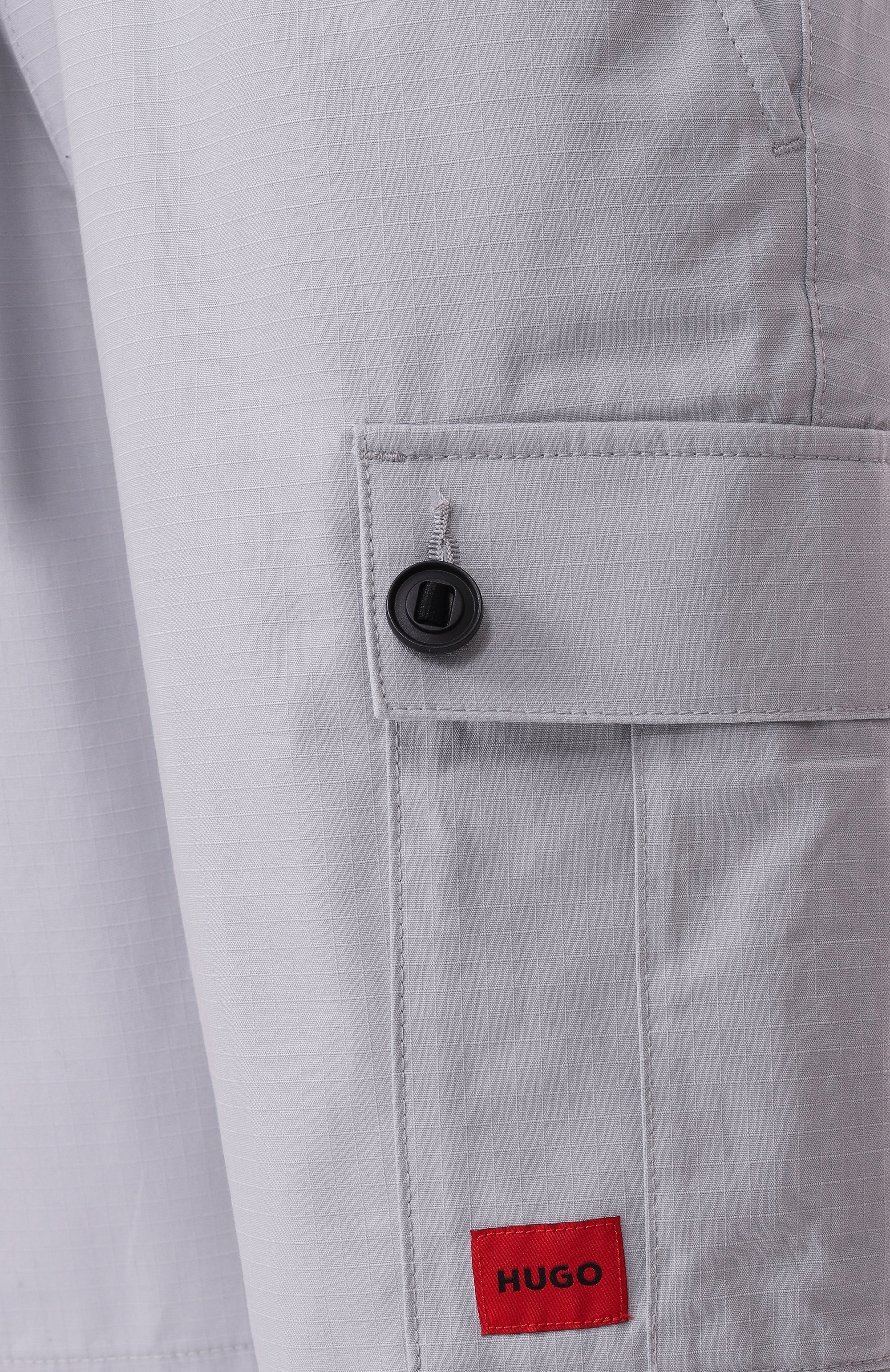 Хлопковые шорты HUGO светло-серого цвета по цене 14950 руб., арт. 50510594, фото 6 Хлопковые шорты HUGO, арт. 50510594, фото 6