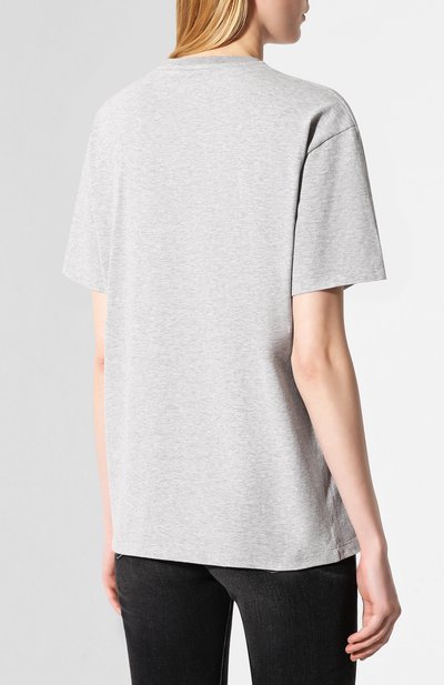 Хлопковая футболка GOLDEN GOOSE DELUXE BRAND серого цвета по цене 10500 руб., арт. G35WP024.L3, фото 4 Хлопковая футболка GOLDEN GOOSE DELUXE BRAND, арт. G35WP024.L3, фото 4