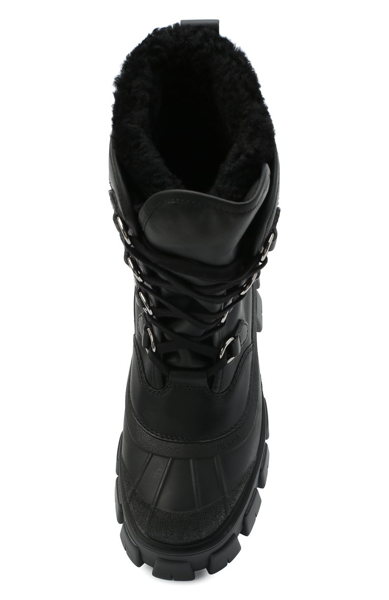 Кожаные ботинки PRADA, арт. 1U363M-3A6N-F0002-ZF55, фото 4