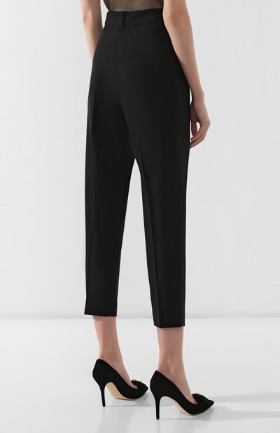 Шерстяные брюки BRUNELLO CUCINELLI черного цвета по цене 150500 руб., арт. MP105P7028, фото 4 Шерстяные брюки BRUNELLO CUCINELLI, арт. MP105P7028, фото 4