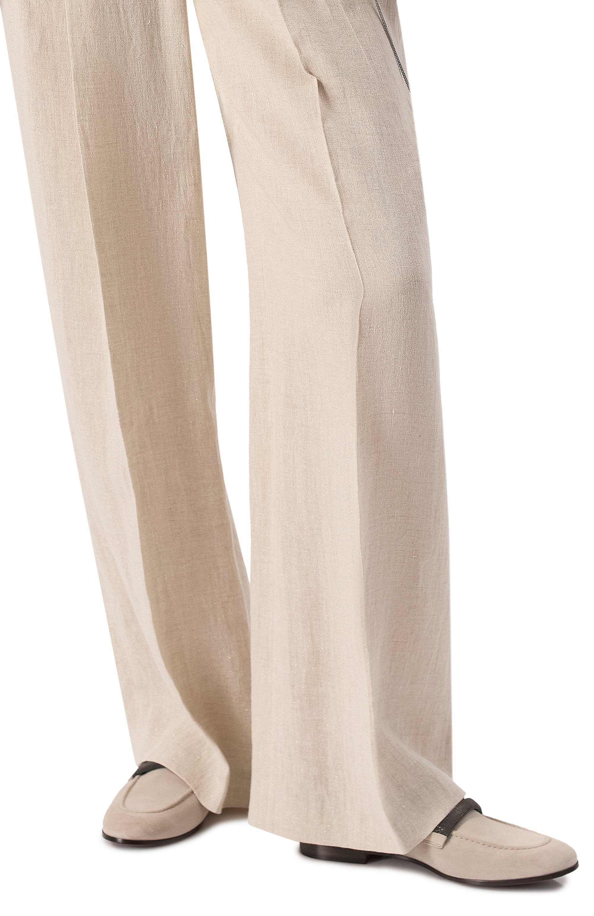 Замшевые пенни-лоферы BRUNELLO CUCINELLI светло-бежевого цвета по цене 163500 руб., арт. MZSFC2861, фото 3 Замшевые пенни-лоферы BRUNELLO CUCINELLI, арт. MZSFC2861, фото 3