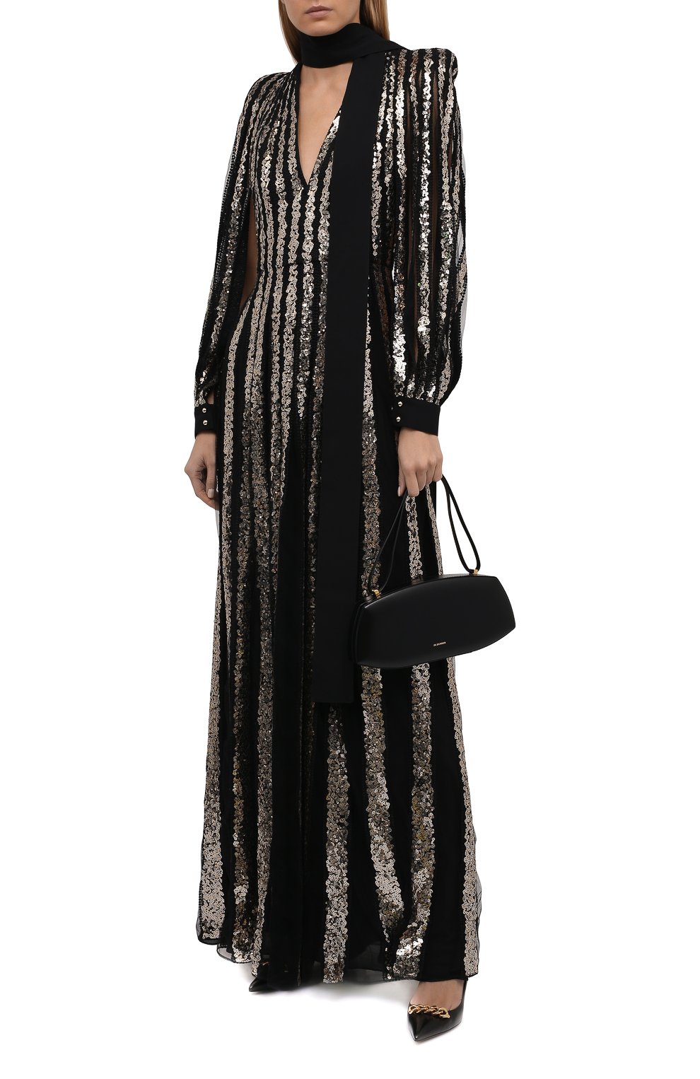 Платье с пайетками ELIE SAAB черного цвета по цене 945500 руб., арт. 12437, фото 2 Платье с пайетками ELIE SAAB, арт. 12437, фото 2