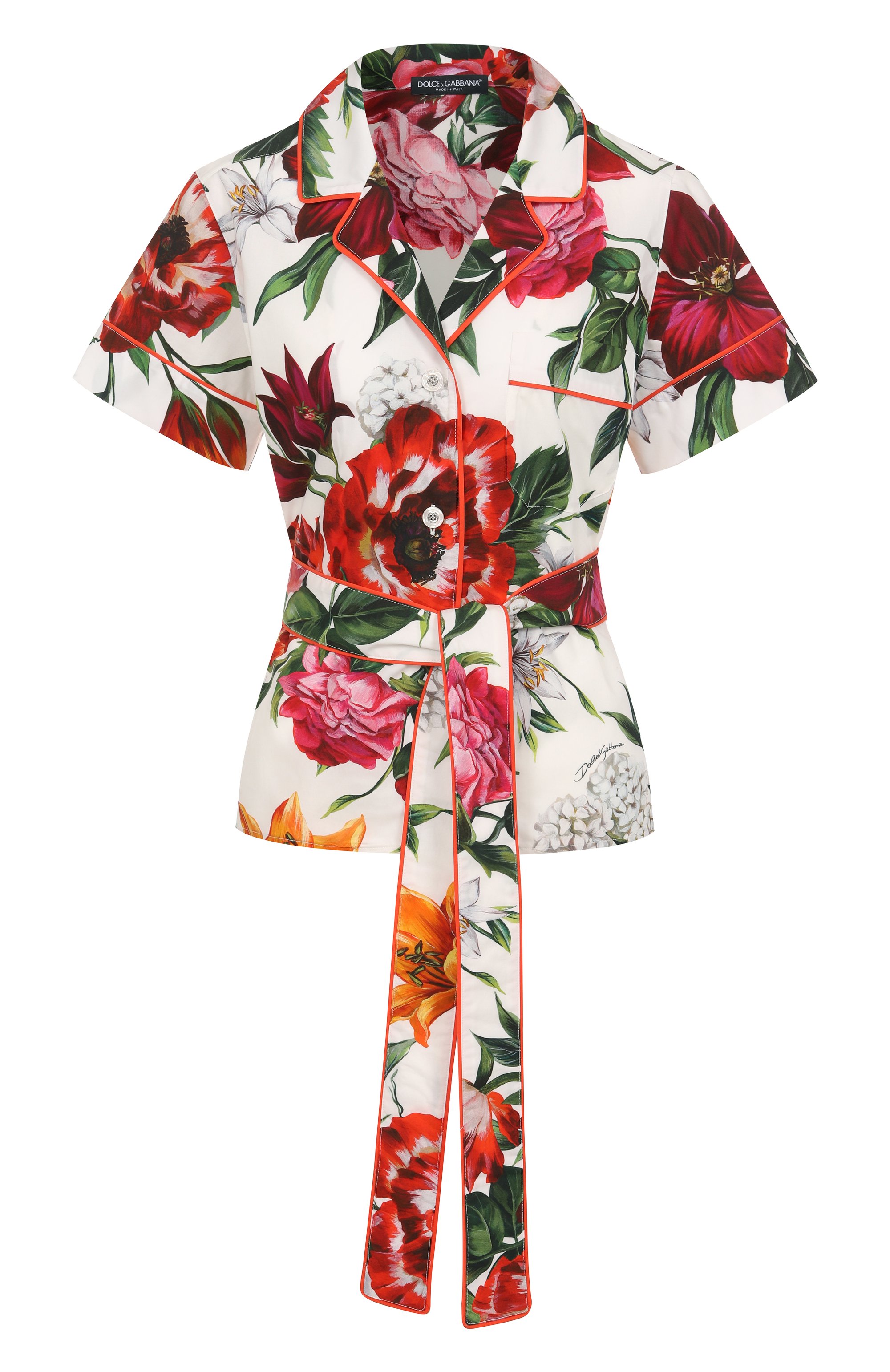 Хлопковая блузка DOLCE & GABBANA, �арт. F5G67T/HS5TQ, фото 1