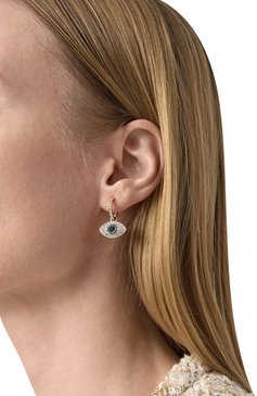 Женские серьги symbolica SWAROVSKI золотого цвета, арт. 5692163 | Фото 2 (Нос: Не проставлено; Материал: Кристаллы, Металл)