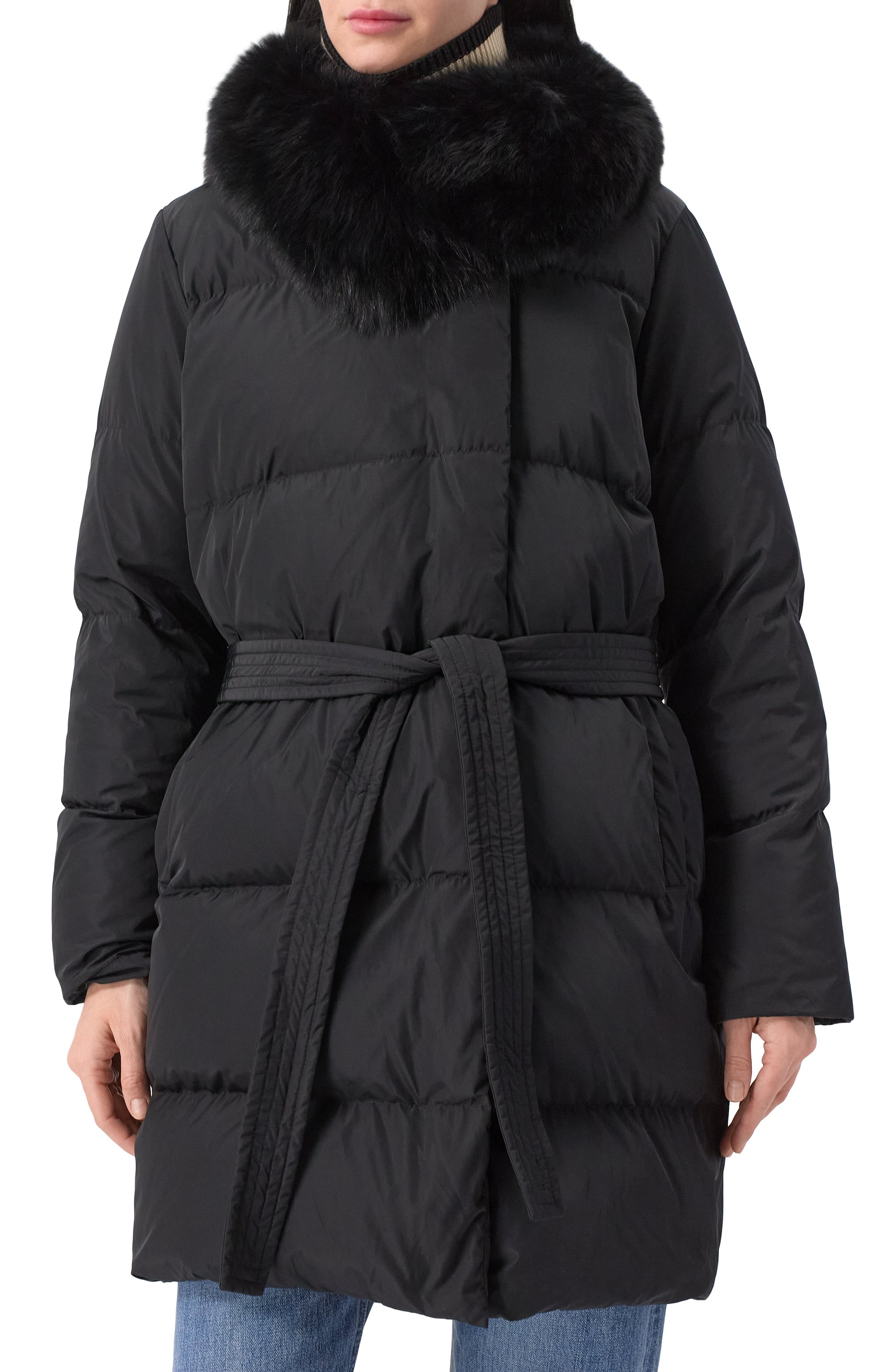 Пуховик с отделкой из меха кролика YVES SALOMON, арт. 25WYM05690D0TM, фото 8