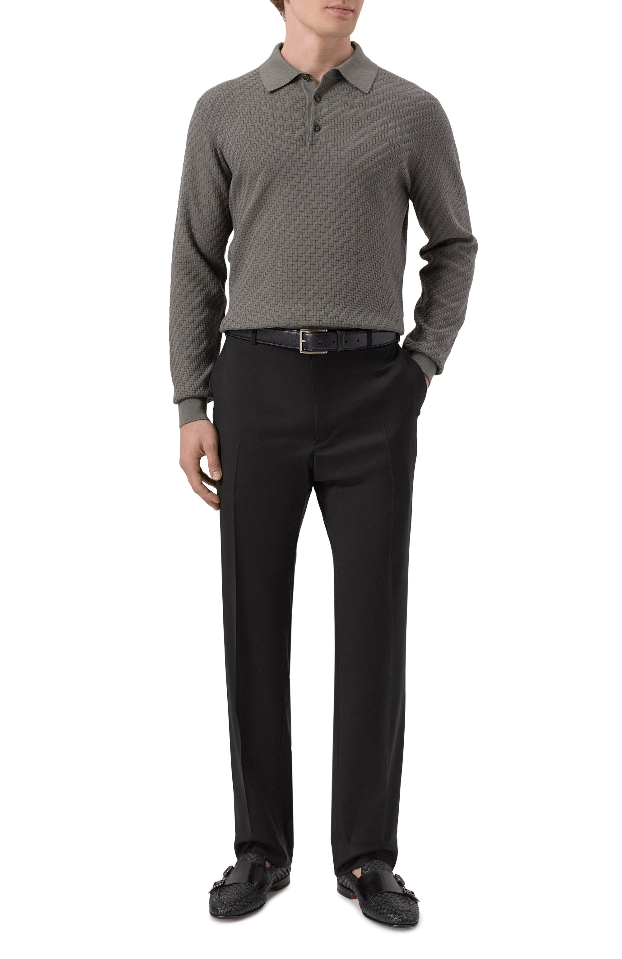 Поло из хлопка и шелка BRIONI, арт. UMR10L-PAK22, фото 2