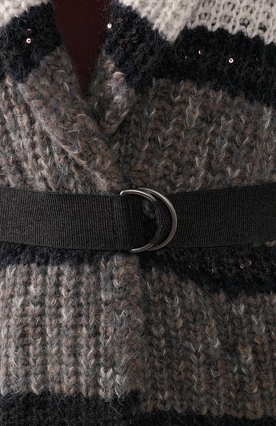 Кардиган с поясом BRUNELLO CUCINELLI темно-синего цвета по цене 329500 руб., арт. M4Q361906, фото 5 Кардиган с поясом BRUNELLO CUCINELLI, арт. M4Q361906, фото 5