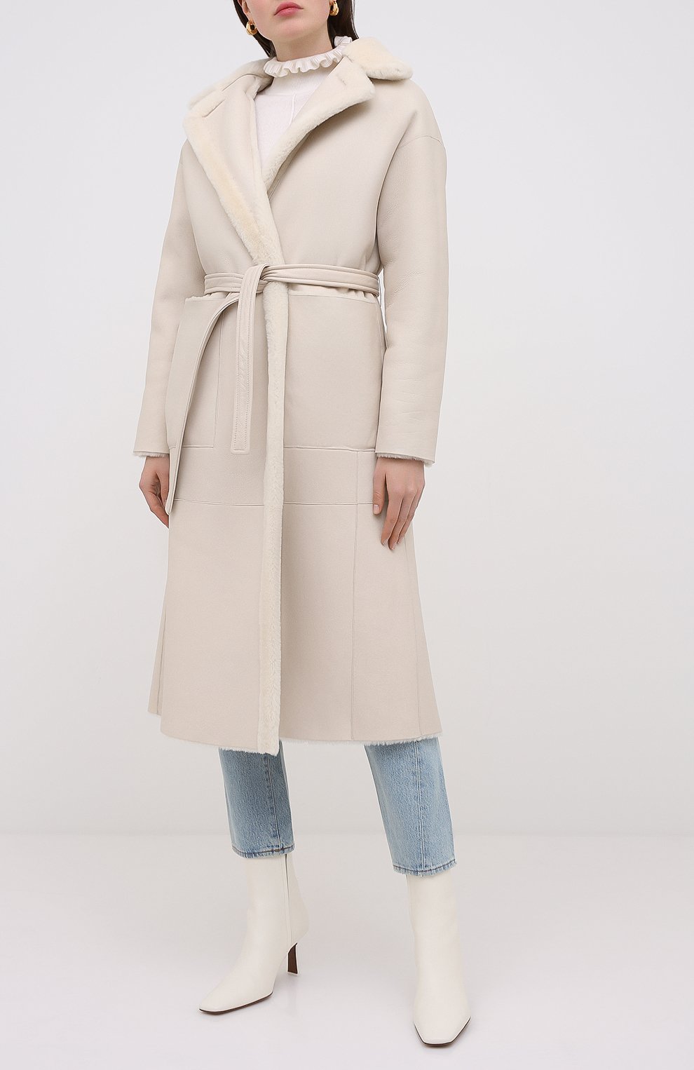 Дубленка с поясом BLANCHA, арт. 20037/300/20/IV0RY, фото 6