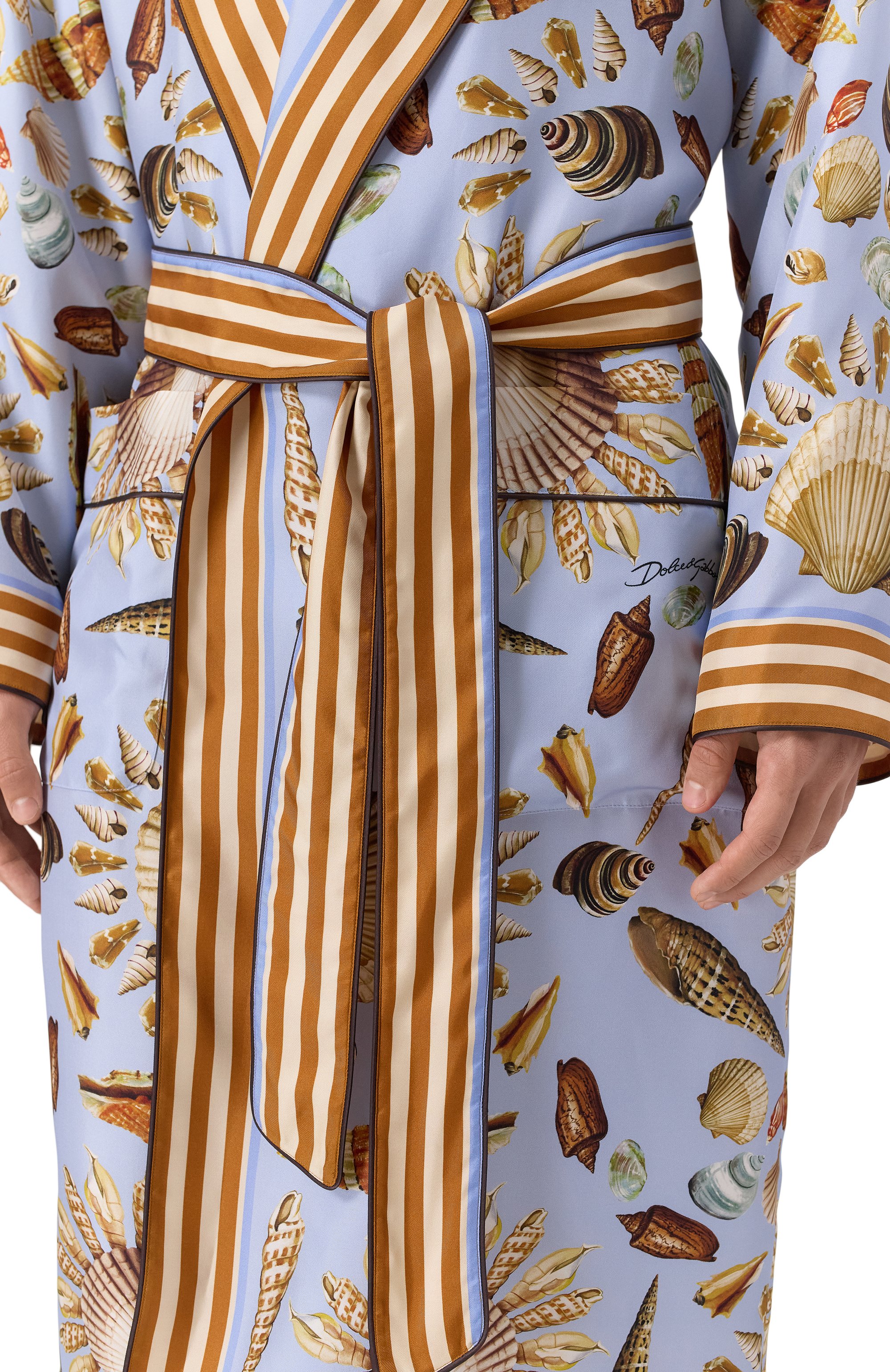 Шелковый халат DOLCE & GABBANA, арт. G031TT/HI1ZB, фото 5