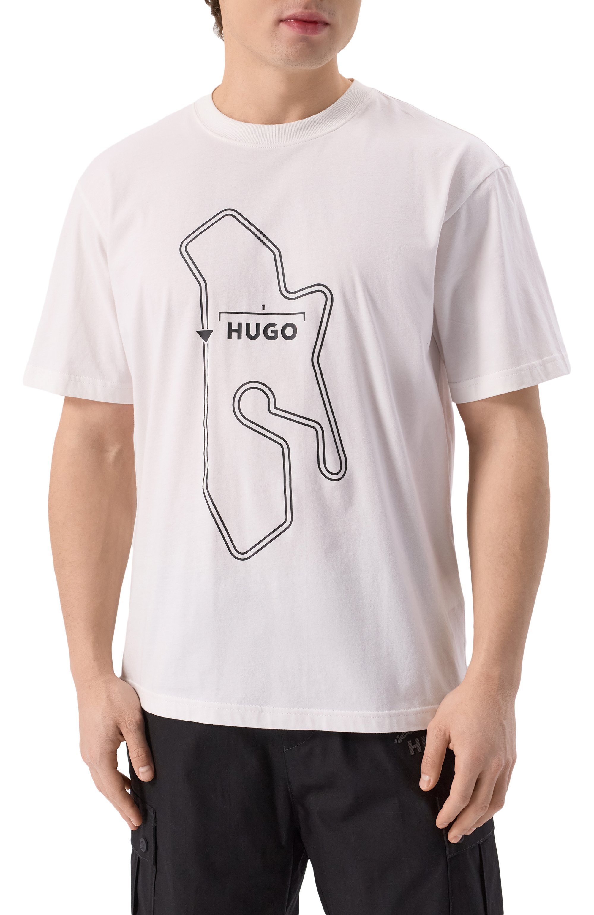 Хлопковая футболка HUGO, арт. 50531757, фото 3