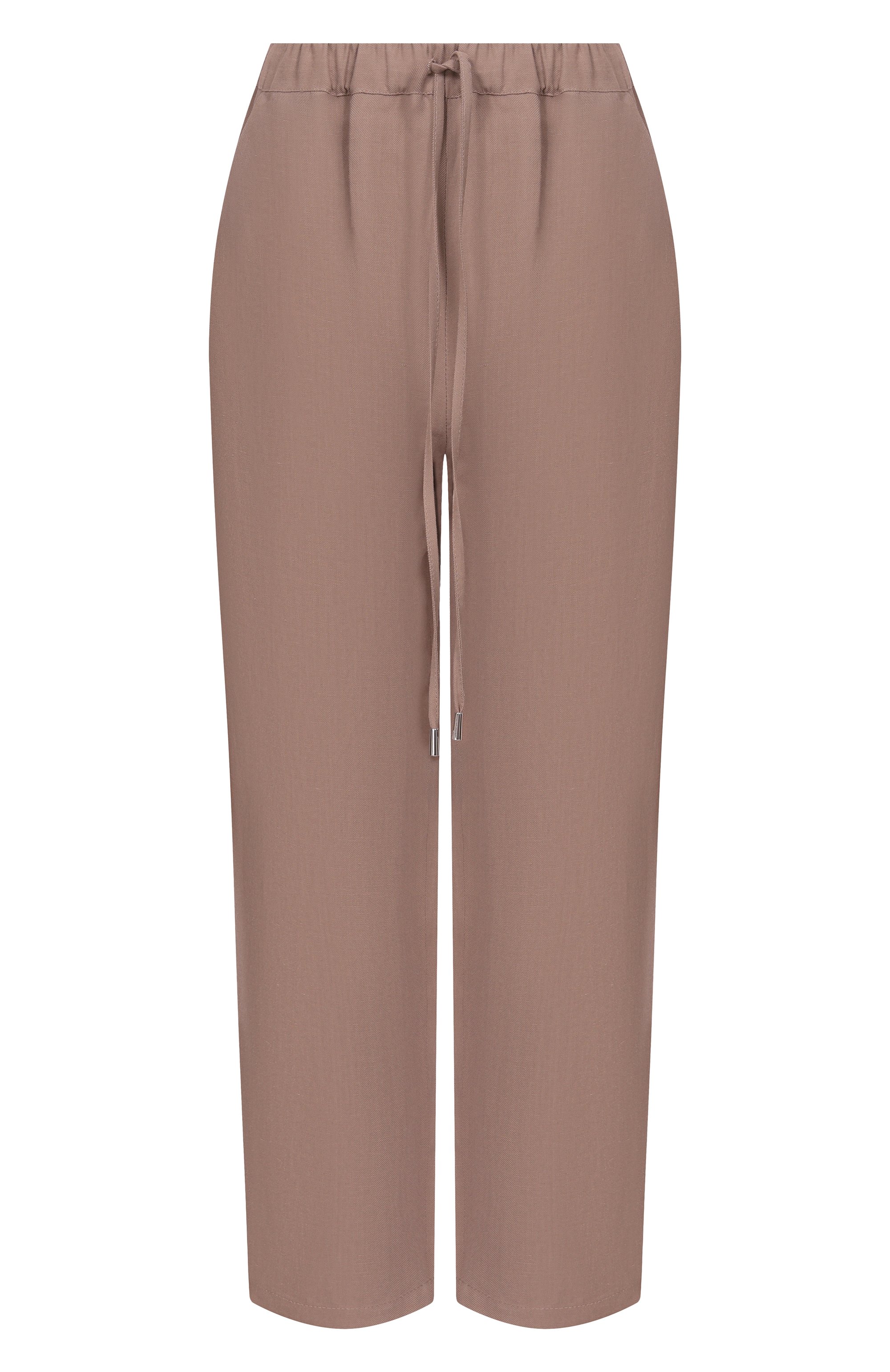 Брюки из вискозы и льна ANTONELLI FIRENZE темно-бежевого цвета по цене 58350 руб., арт. Q8713/935, фото 1 Брюки из вискозы и льна ANTONELLI FIRENZE, арт. Q8713/935, фото 1