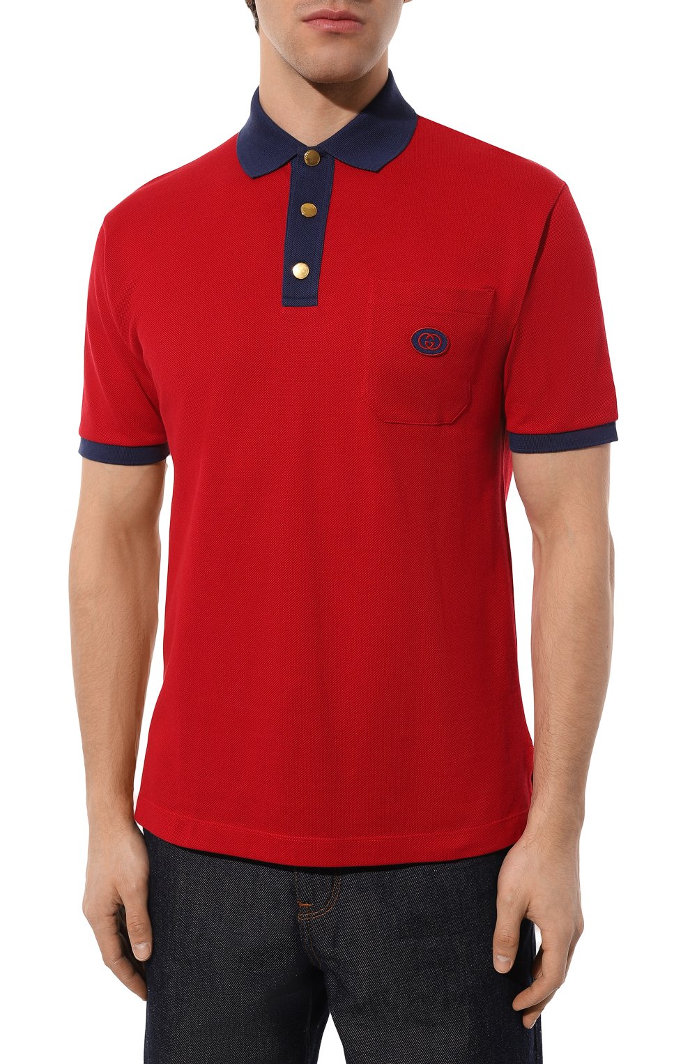 Хлопковое поло GUCCI, арт. 625323 XJCNZ, фото 3