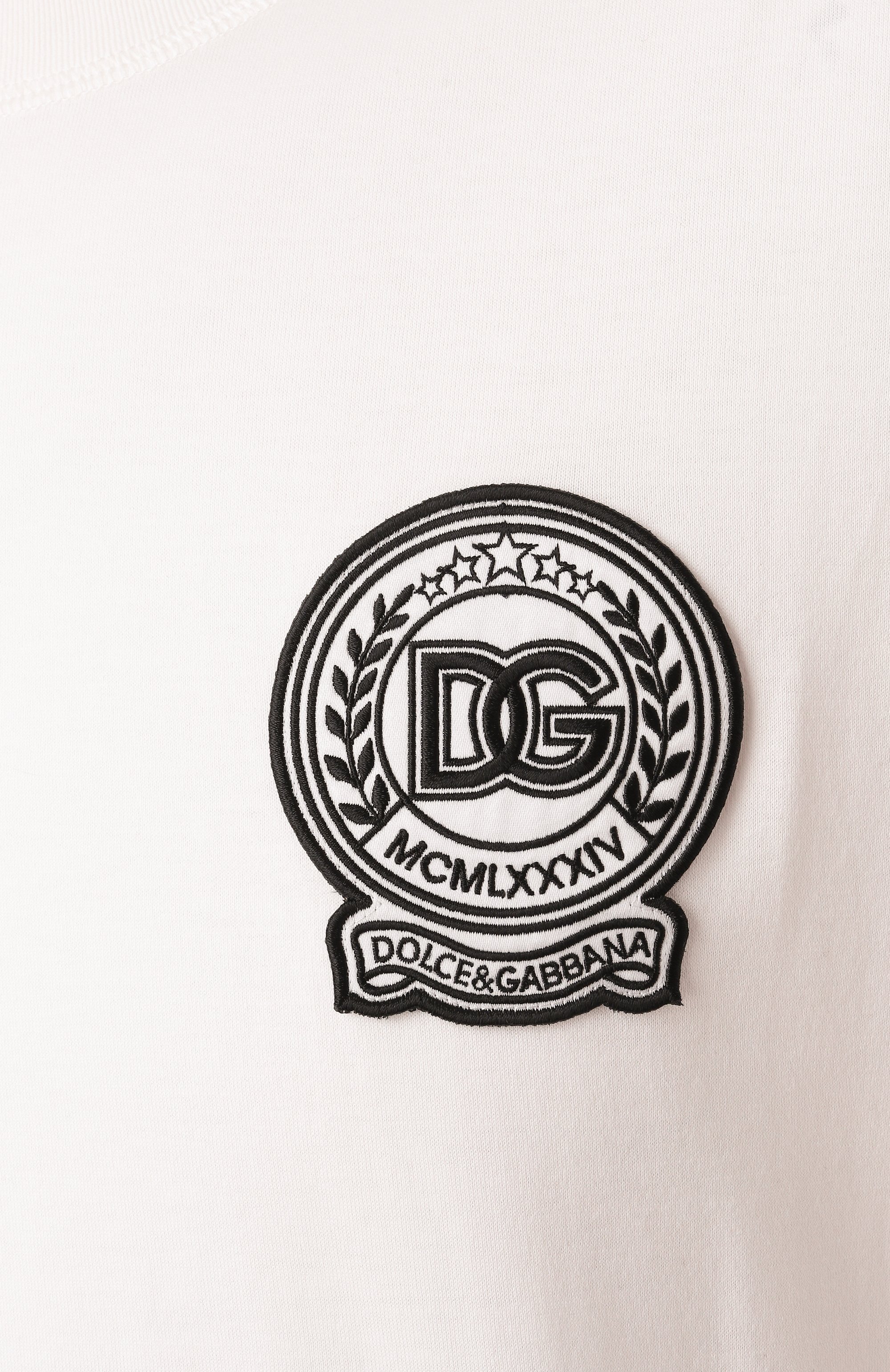 Хлопковая футболка DOLCE & GABBANA, арт. G8PN9Z/G7NYE, фото 6