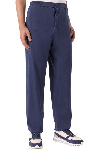 Брюки KITON темно-синего цвета по цене 115500 руб., арт. UPLACK0606F19/48, фото 3 Брюки KITON, арт. UPLACK0606F19/48, фото 3